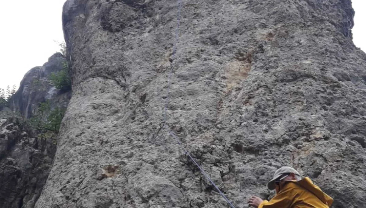 Klettern im Regen Falkenstein Juli 2022 | © DAV Dillingen