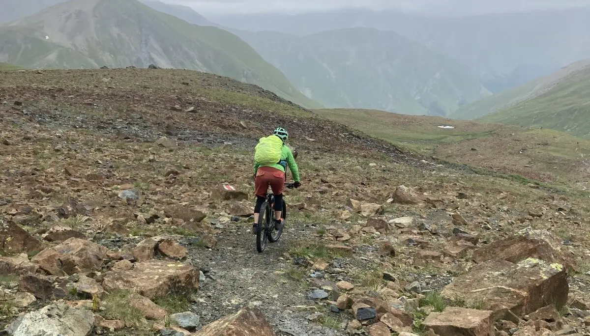 Scuol Fuorcla Champatsch 2022-07-10 Abfahrt Birgit | © DAV Dillingen