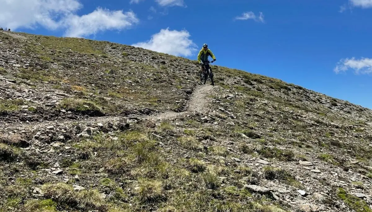 Scuol Piz Clünas 2022-07-08 Abfahrt Klaus | © DAV Dillingen