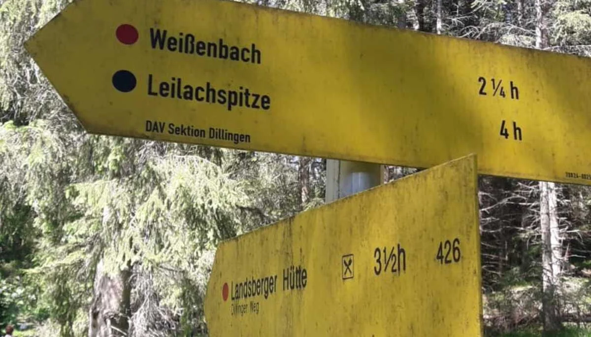 Wegweiser Vilsalpgruppe 2022-06-26 | © DAV Dillingen