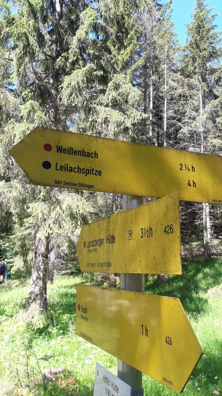 Wegweiser Vilsalpgruppe 2022-06-26 | © DAV Dillingen
